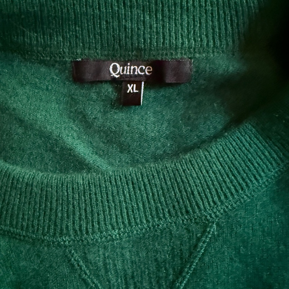Quince Green Crew Neck Sweater